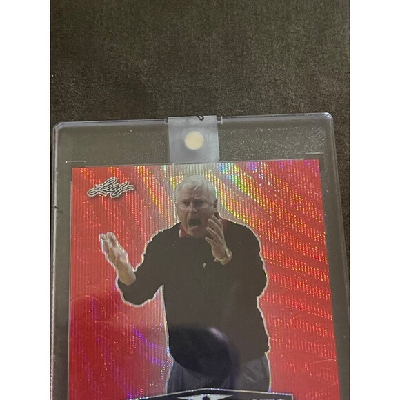 2018 Leaf Bobby Bob Knight 1/2 Red Wave Sports Heroes Autograph BA-BK1 Indiana - Picture 2 of 6